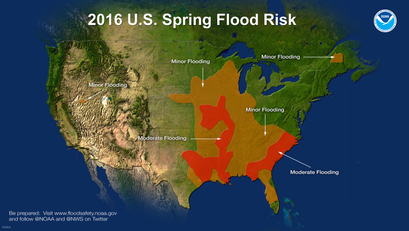 Spring flood risk map / NOAA